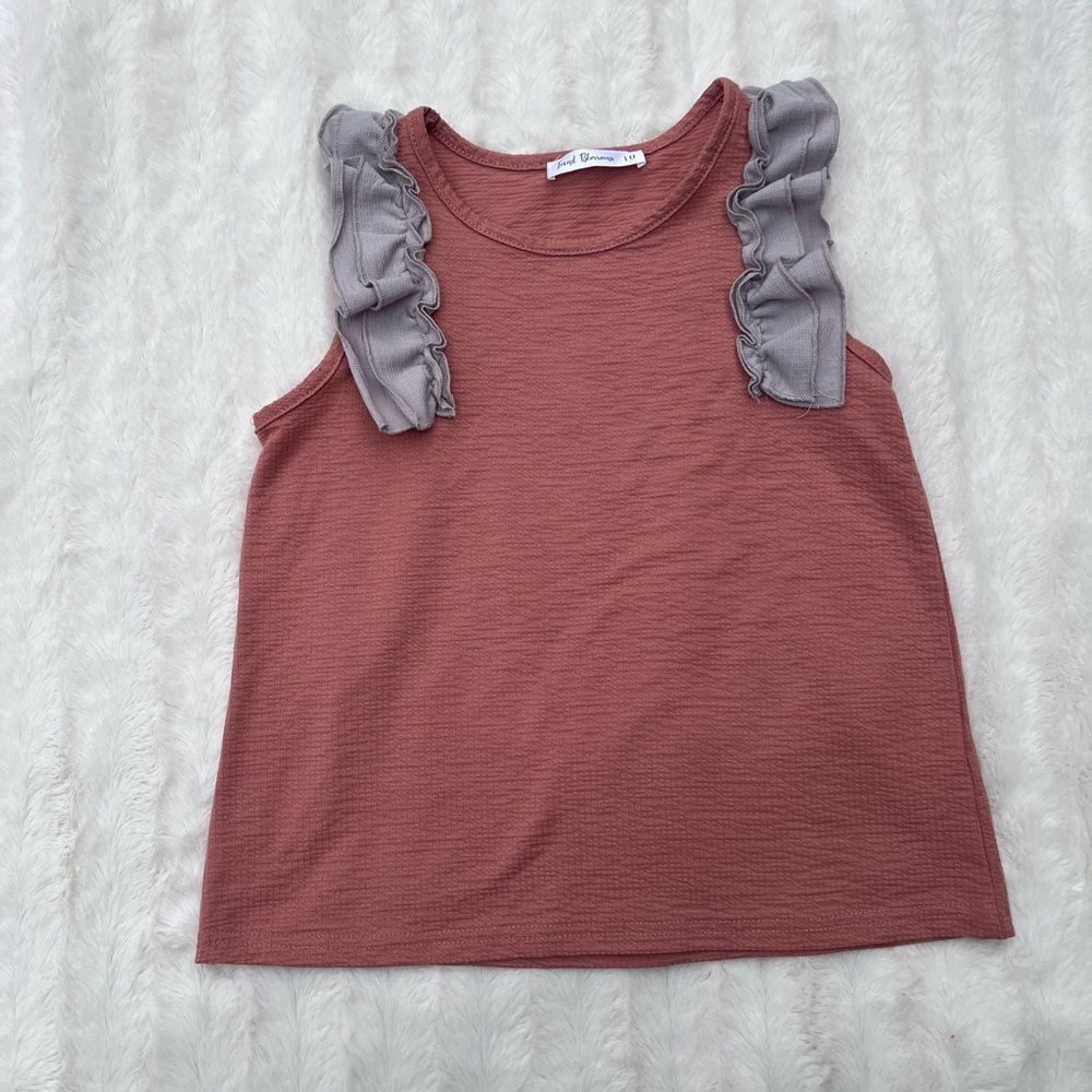 Trend blossoms girls dressed top with ruffles size 10